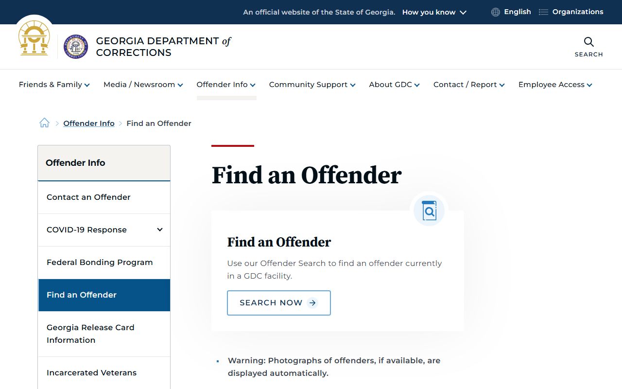 Lumpkin County inmate records state offender lookup through GDC